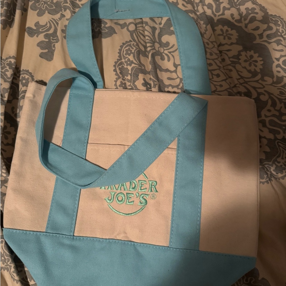 Blue and Cream Tote Bag